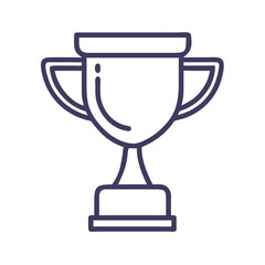 Wall Mural - Simple Trophy Icon Illustration on Black Background