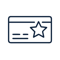 Wall Mural - Loyalty Card Icon - VIP Membership, Reward System