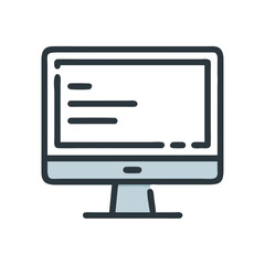 Wall Mural - stylized computer icon illustration for technology applications uses