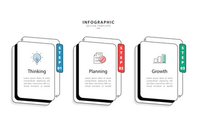 Poster - Timeline Creator infographic template. 3 Step timeline journey, calendar Flat simple infographics design template. presentation graph. Business concept with 3 options, vector illustration.