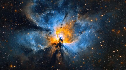 Wall Mural - Stars and nebula in outer space, constellation galaxy in Universe, cosmos background