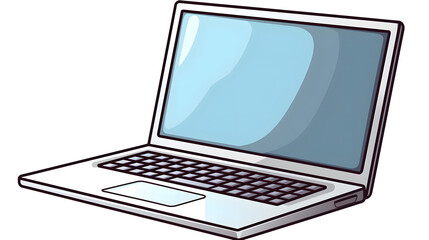Wall Mural - Professional Laptop Computer Cartoon with High Quality and Stylish Design