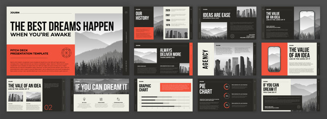 Wall Mural - modern powerpoint presentation template. creative keynote presentation background, brochure cover de