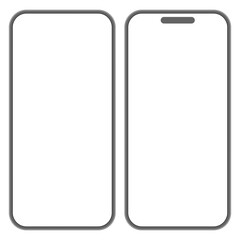 Wall Mural - iphone 16 pro max mobile phone devices with blank screen vector mockup set on a white background