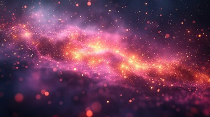 Wall Mural - Vibrant cosmic nebulae display swirling patterns of light.