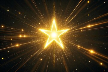 Wall Mural - a close up of a star with a lot of light shining around it
