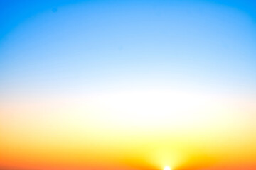 Wall Mural - beautiful , luxury soft gradient orange gold clouds and sunlight on the blue sky perfect for the bac