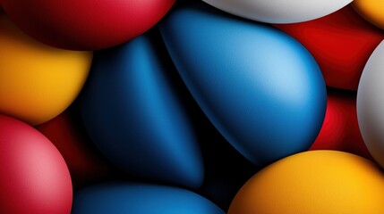 Wall Mural - Colorful Abstract Geometric Shapes Cluster