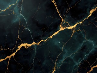 Naklejka na meble Deep green marble with gold accents popular for high-end branding or packaging