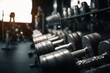 © RICH - Modern Gym with Neatly Arranged Dumbbell Racks and Strength Training Equipment