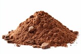 Pile of cocoa powder with chocolate pieces