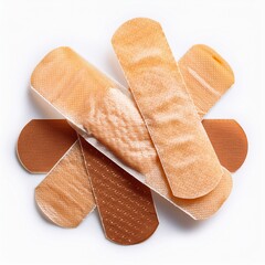 bandages isolated on white background
