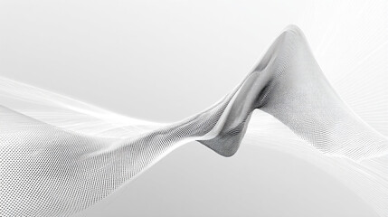 Wall Mural - abstract white wavy background