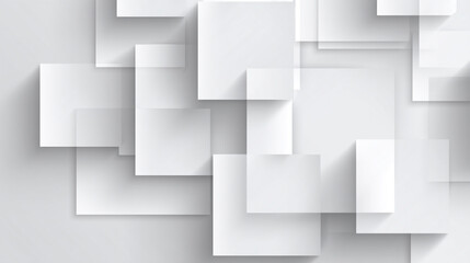 Wall Mural - abstract white background shapes layered in modern abstract pattern background,