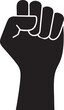 © Ramiz - Anger freedom fist silhouette vector , Anger freedom fist icon vector illustration