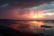 © kornc - Sunset over frozen waters coastal landscape nature photography evening serenity panoramic view environmental beauty