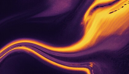 Aufkleber - vibrant purple and orange abstract fluid swirl texture for digital art, backgrounds, album covers, or modern design emphasizing dynamic color motion

