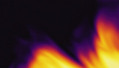 Leinwandbilder - thermal flame abstract in infrared color palette with black background vivid heat visualization for science presentations, energy themes, and AI design

