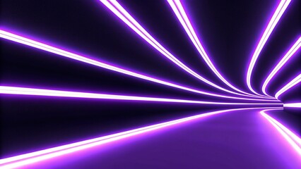 Leinwandbilder - Black purple abstract background with wavy lines and curves in the center of the image, with a black background and a purple background with a white border, modern digital wave texture design