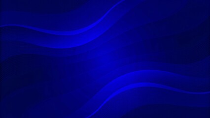 Aufkleber - Blue modern wave lines shiny futuristic technology background, digital abstract design template with light effects, innovation concept backdrop for presentations and web design