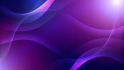Leinwandbilder - Purple modern wavy abstraction with soft curly lines, futuristic fluid background design, abstract violet gradient waves, elegant swirl pattern for digital art and web graphics