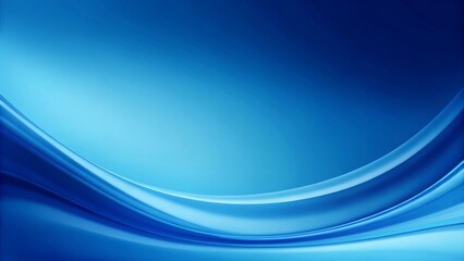 Fototapete - Smooth blue curve design blending with blurred lines creates a light blue gradient abstract banner background with ample copy space image, ideal for modern web headers or elegant presentations