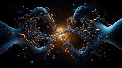 Poster - The image is a representation of two hands coming together in a cosmic explosion