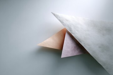 Wall Mural - soft pastel geometric shapes form elegant pattern on light background