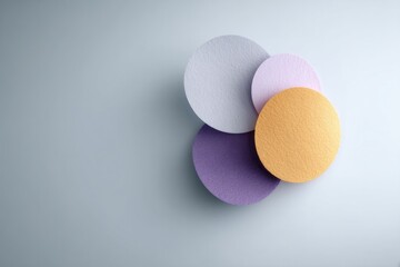 Wall Mural - soft pastel geometric shapes form elegant pattern on light background