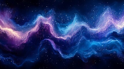 Wall Mural - Cosmic nebulae swirling in vibrant, ethereal hues.