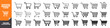 © Alex - Shopping cart icons set isolated on transparent. Shopping basket icon collection. Trolley cart icon vector template flat design.