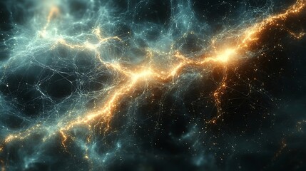 Wall Mural - Abstract depiction of energetic cosmic phenomena.
