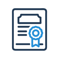 Fototapete - Certified Document Icon Representing Official Certification and Validation