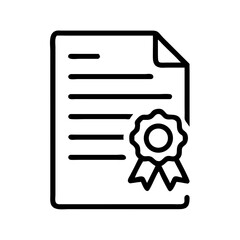 Fototapete - Certified Document Icon Representing Official Certification and Validation