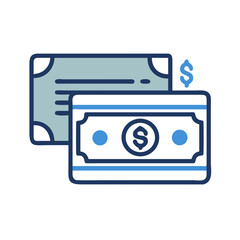 Poster - Credit Cards with Dollar Icon Representing Payment and Financial Transactions