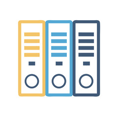 Fototapete - File Binders Icon Representing Document Organization and Filing System