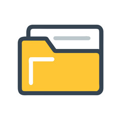 Leinwandbilder - Folder Icon Representing File Organization and Digital Storage Management