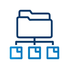 Leinwandbilder - Folder Icon Representing File Organization and Digital Storage Management