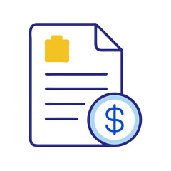 Fototapete - Invoice Document with Download Icon Representing Digital Billing and Online Payment Receipt