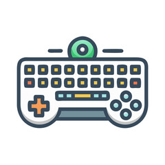 Poster - Keyboard Keys Icon Representing Gaming Controls and Interactive Input Configuration