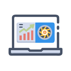 Poster - 
Laptop with GPU Stats Icon Representing Hardware Monitoring and Graphics Performance Analysis