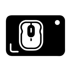 Leinwandbilder - Mouse on Pad Icon Representing Gaming Mousepad and Precision Control Surface