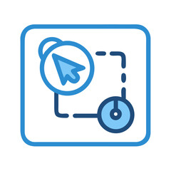 Leinwandbilder - Mousepad with Cursor Icon Representing Precision Control and Accurate Navigation