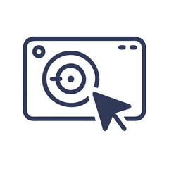 Leinwandbilder - Mousepad with Cursor Icon Representing Precision Control and Accurate Navigation