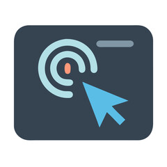 Leinwandbilder - Mousepad with Cursor Icon Representing Precision Control and Accurate Navigation
