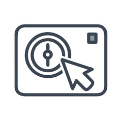 Leinwandbilder - Mousepad with Cursor Icon Representing Precision Control and Accurate Navigation