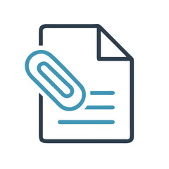 Poster - paperclip-icon-representing-document-attachment