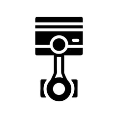 Poster - Piston Icon Representing Engine Component and Internal Combustion Mechanism