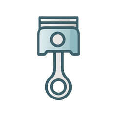Poster - Piston Icon Representing Engine Component and Internal Combustion Mechanism