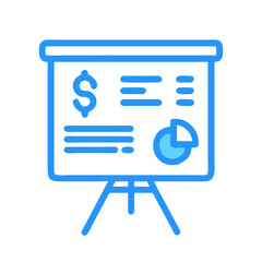 Aufkleber - Presentation Board Icon Representing Business Strategy and Corporate Planning